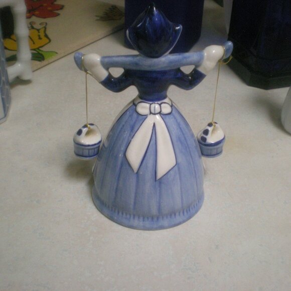 DELFTS BLUE    Water Girl  Milk Maid  Vintage - Picture 3 of 5